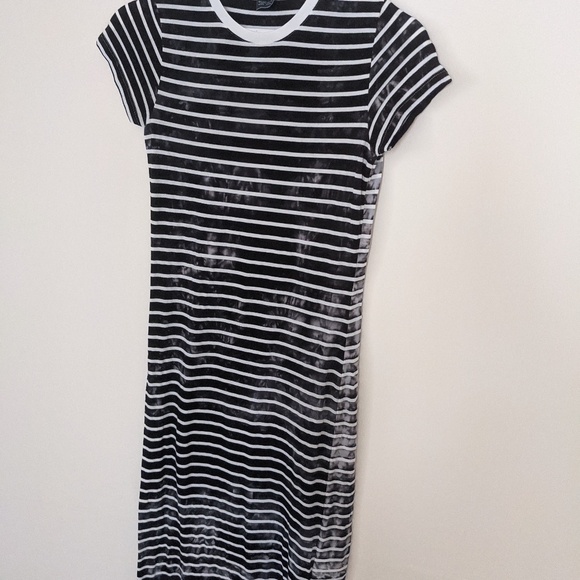 French Connection Tie-dye Stripped Jersey Maxi Dress - Picture 2 of 8